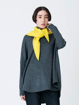 ASAUCE MELER アソースメレ ミドルゲージカシミヤシームレストライアングルニットスカーフ