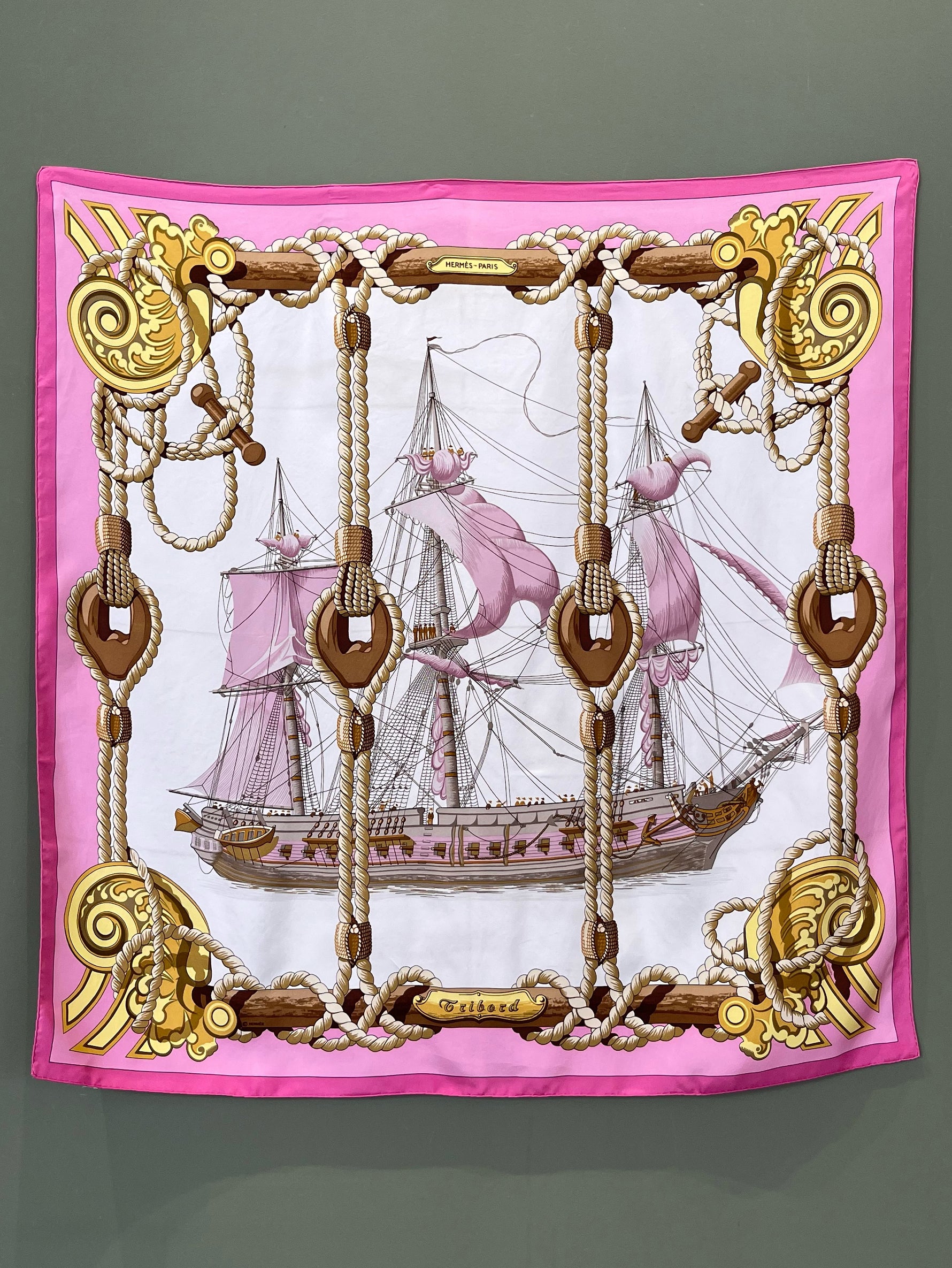 HERMES スカーフ　vintage カレ90 HERMES Vintage Silk Scarf Carre 90 SPRINGS エルメス シルク