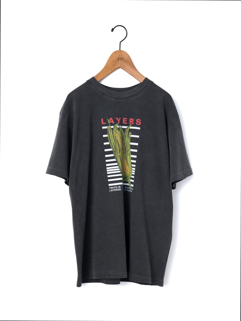 KURO | 17/-ROUND SHAPE DYED TEE 