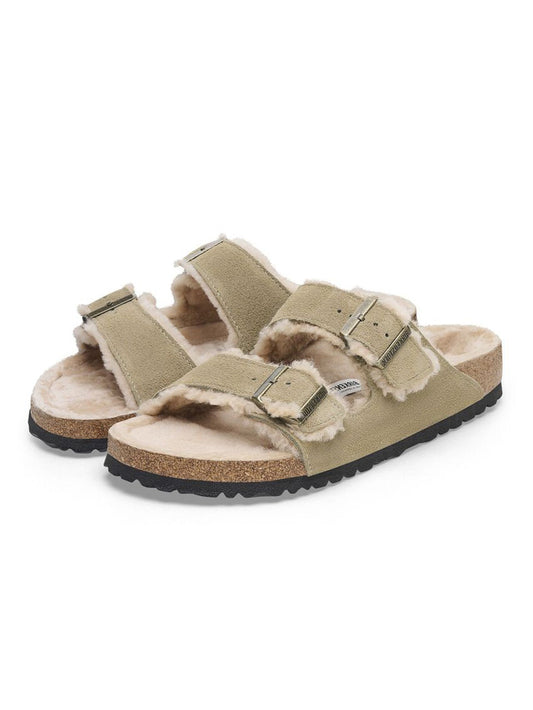 BIRKENSTOCK | アリゾナシアリングスエードファーサンダル Arizona Shearling LEVE Taupe LAF 1028293