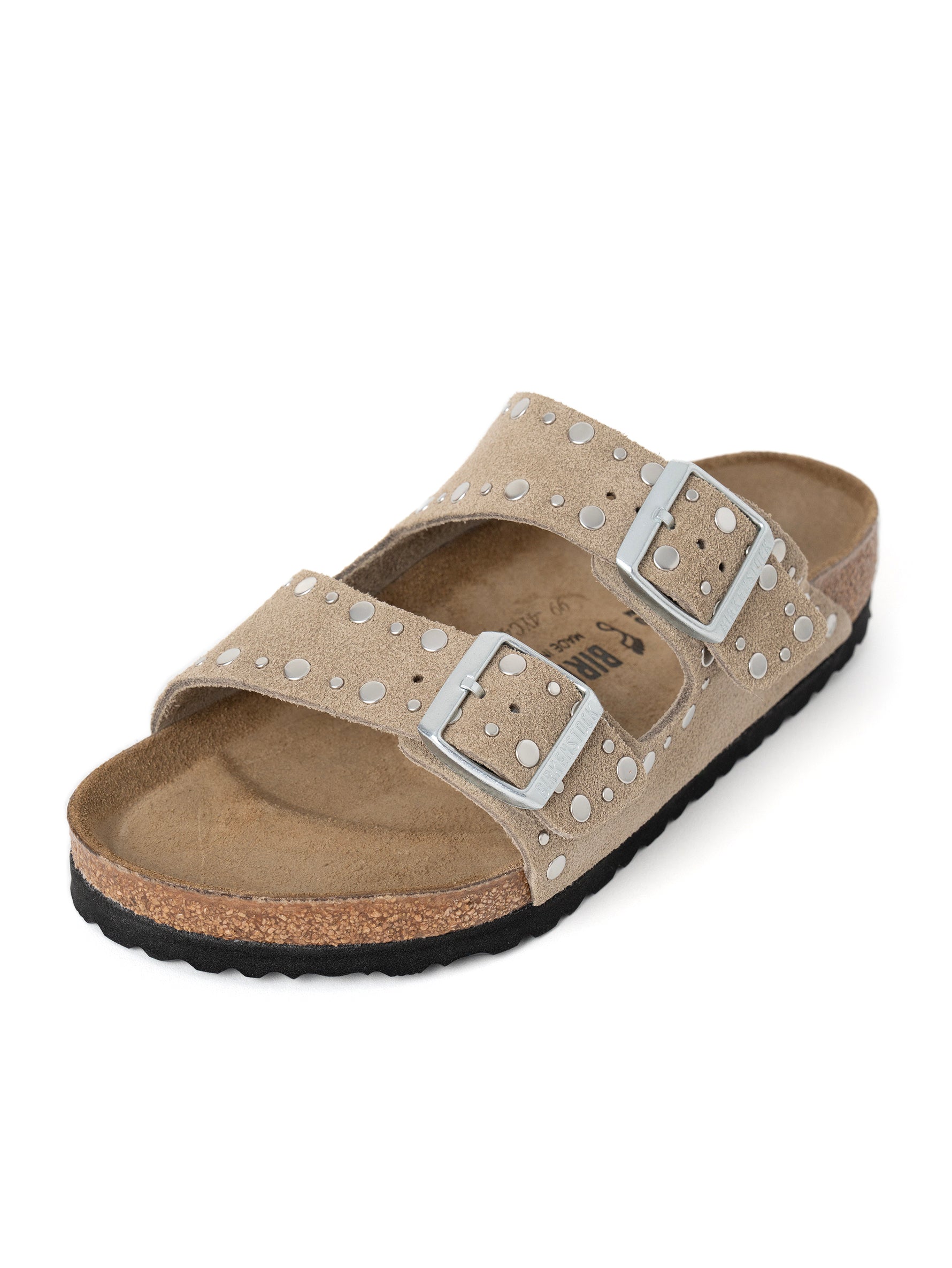 BIRKENSTOCK |  アリゾナリベットスエードレザーサンダル Arizona Rivet LEVE Taupe 1029361