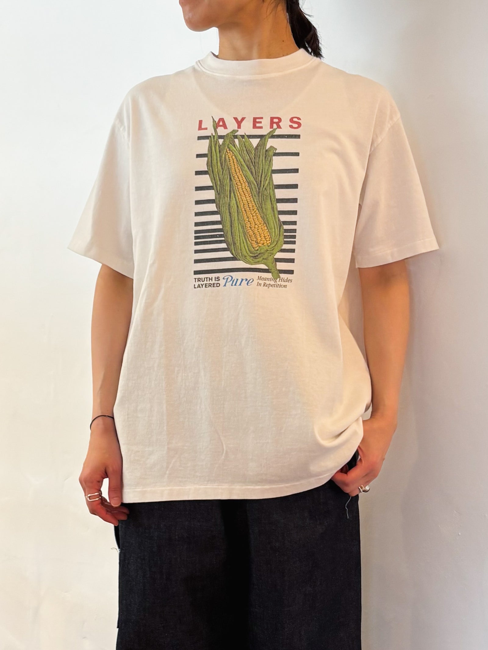 KURO | 17/-ROUND SHAPE DYED TEE 