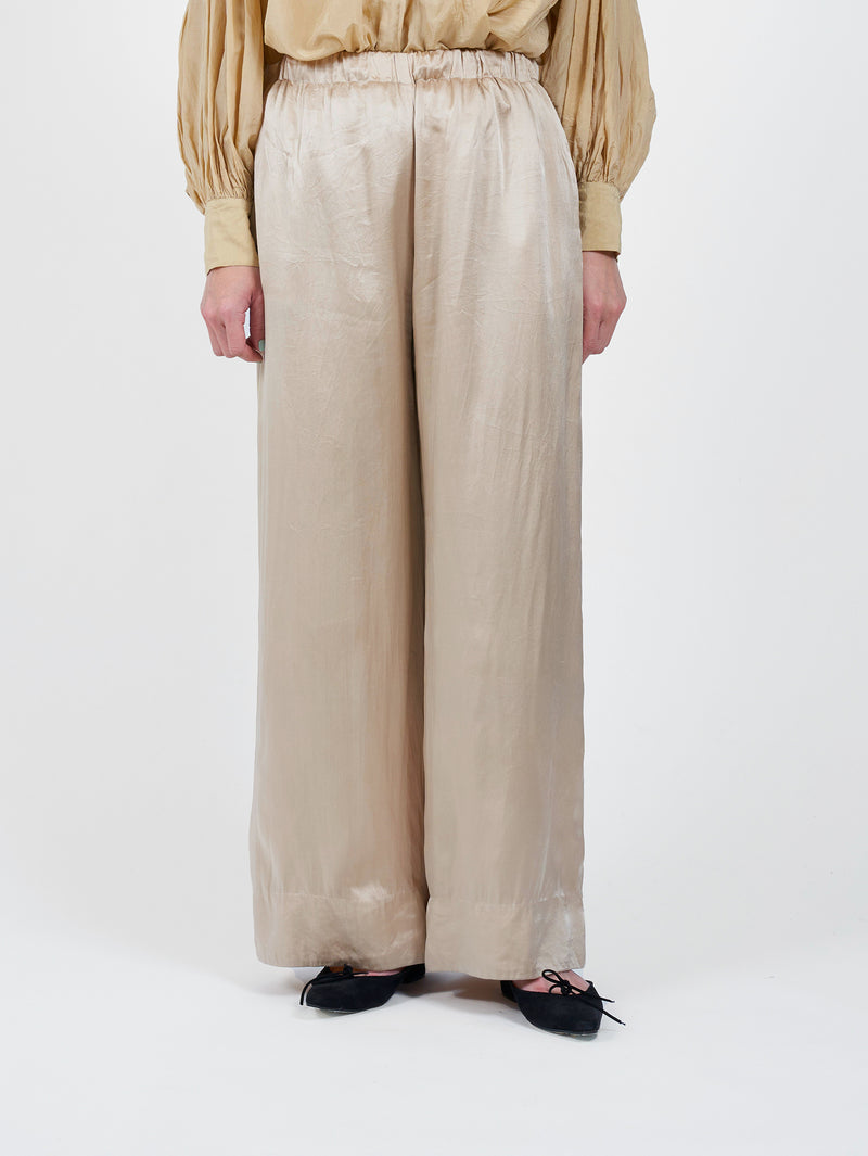 enrica | ボタニカルダイ染めシルクサテンパンツ PANTS115