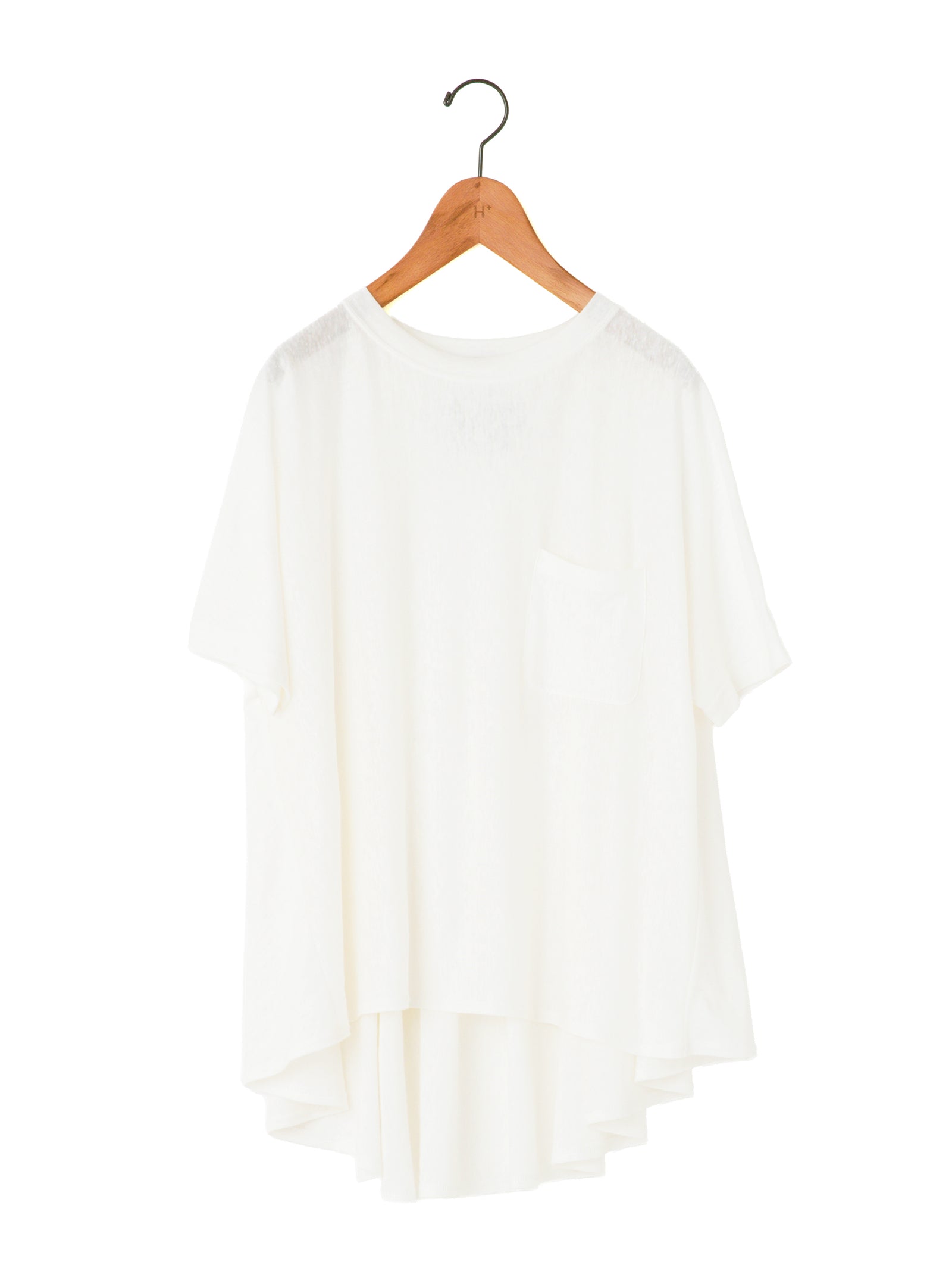 美品 コグザビッグスモーク ABBY TOP バックフレアTシャツ 日本製 COGTHEBIGSMOKE | バックフレアTシャツ ABIGAIL TOP 8101-138-134-1