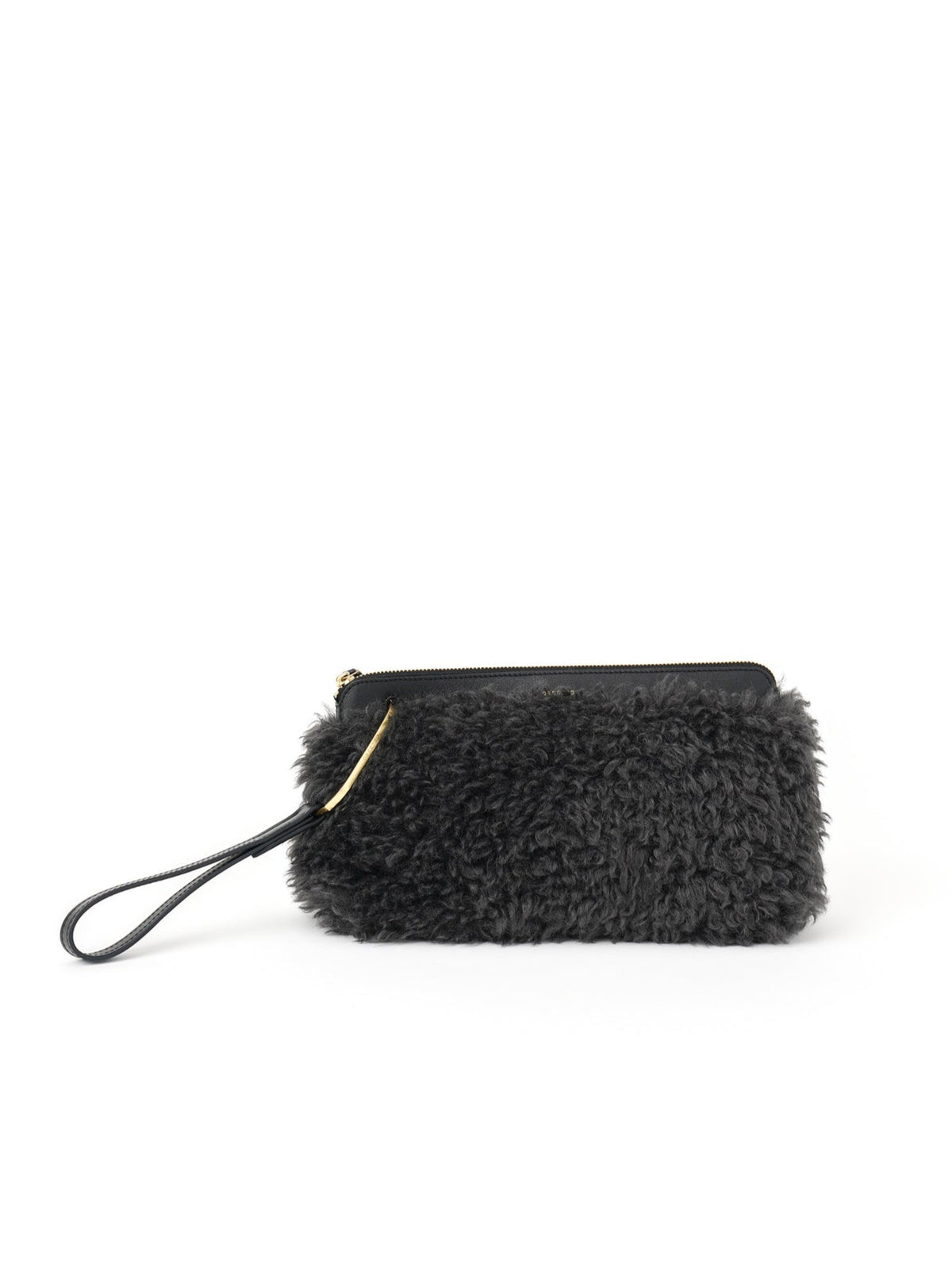 美品　21AW ORSETTO レザーハンドストラップバッグ 黒 ゴールド 新品21AW ORSETTO レザーハンドストラップバッグ 黒 ゴールド