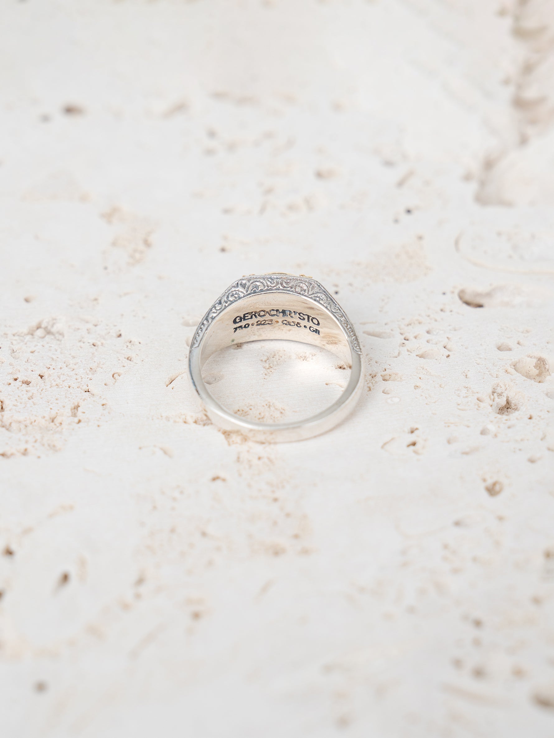 GEROCHRISTO | Ring in 18K Gold and sterling silver 20520