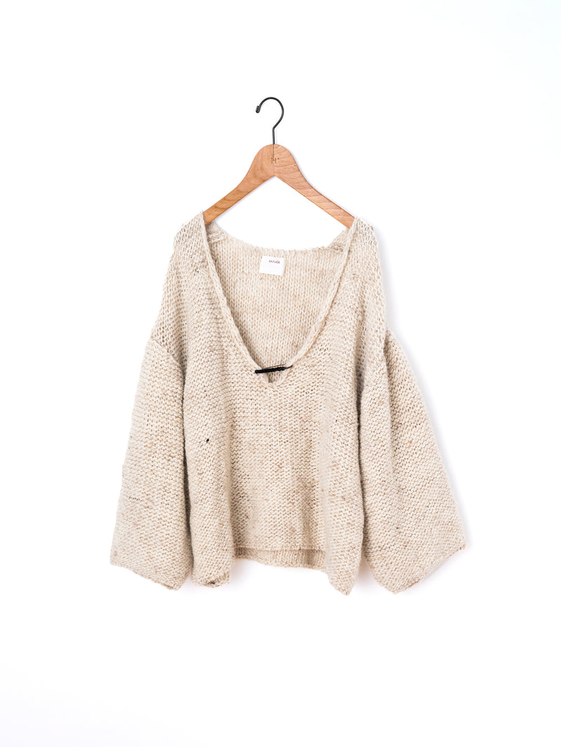 enrica | ROW WOOL Vネックプルオーバー