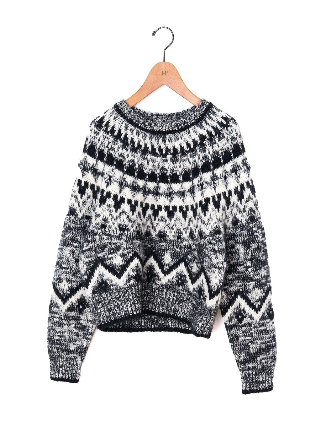 BATONER | モヘア ノルディック クルーネック BN-25FL-049 – H+HELIOTROPE