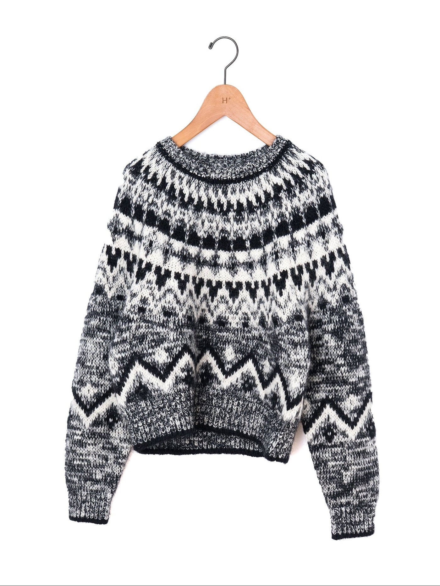 BATONER | モヘア ノルディック クルーネック BN-25FL-049 – H+HELIOTROPE