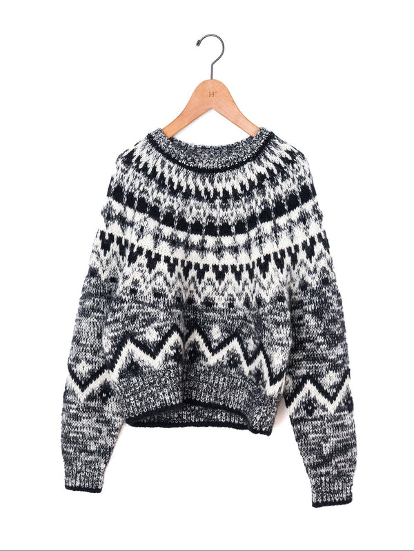 BATONER | モヘア ノルディック クルーネック BN-25FL-049