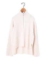 BATONER | ソリッドウールリブハーフジップ