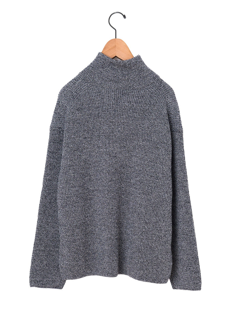 BATONER | ソリッドウールリブハーフジップ