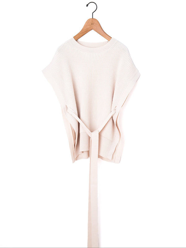 BATONER | ソリッドウールリブサイドオープンベスト