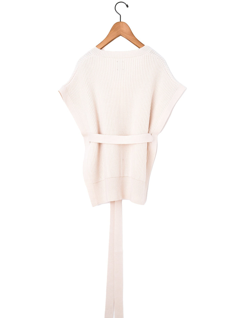 BATONER | ソリッドウールリブサイドオープンベスト