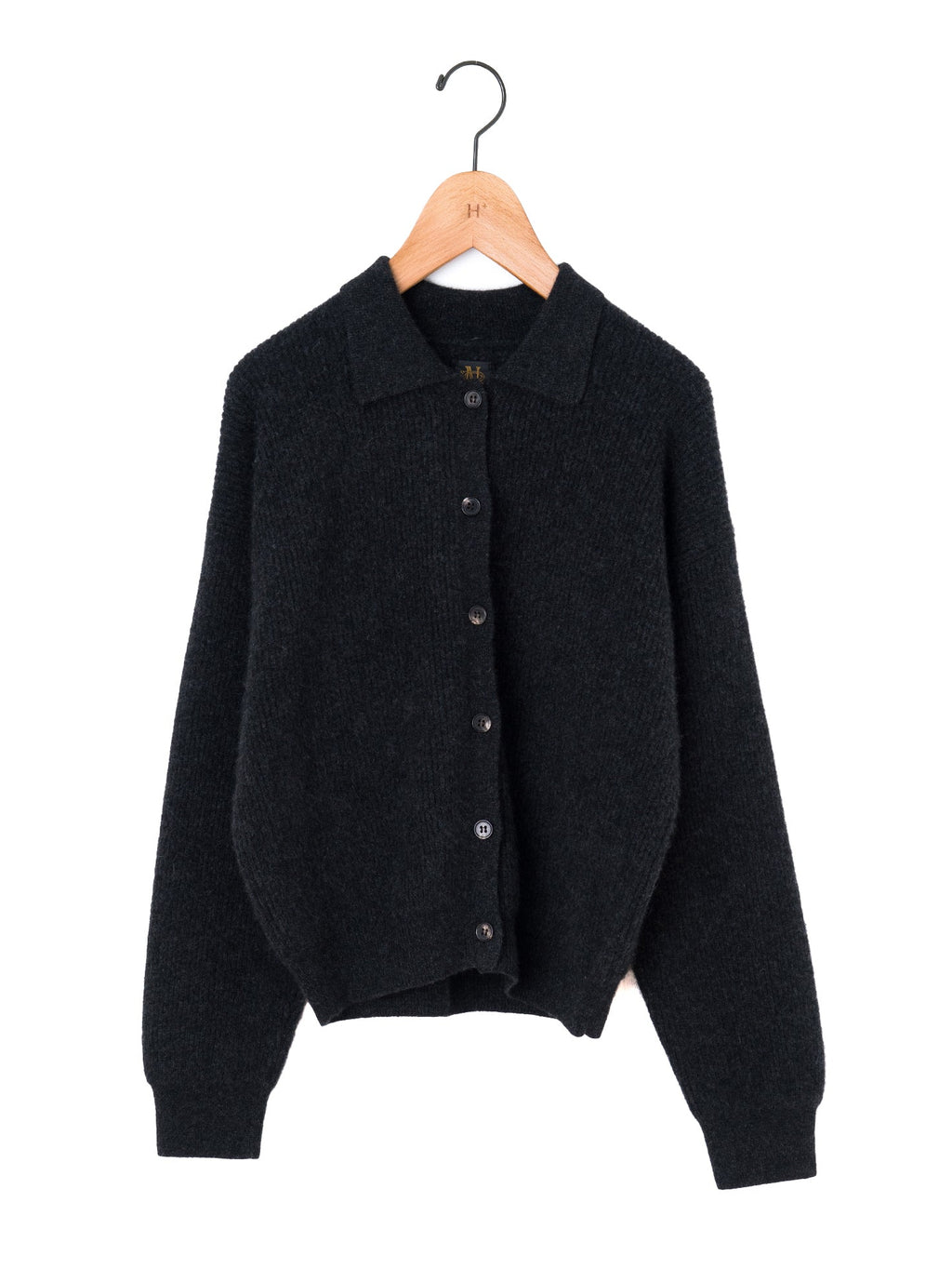 BATONER ポロ カーディガン BATONER | カシミヤフォックス ポロカーディガン – H+HELIOTROPE