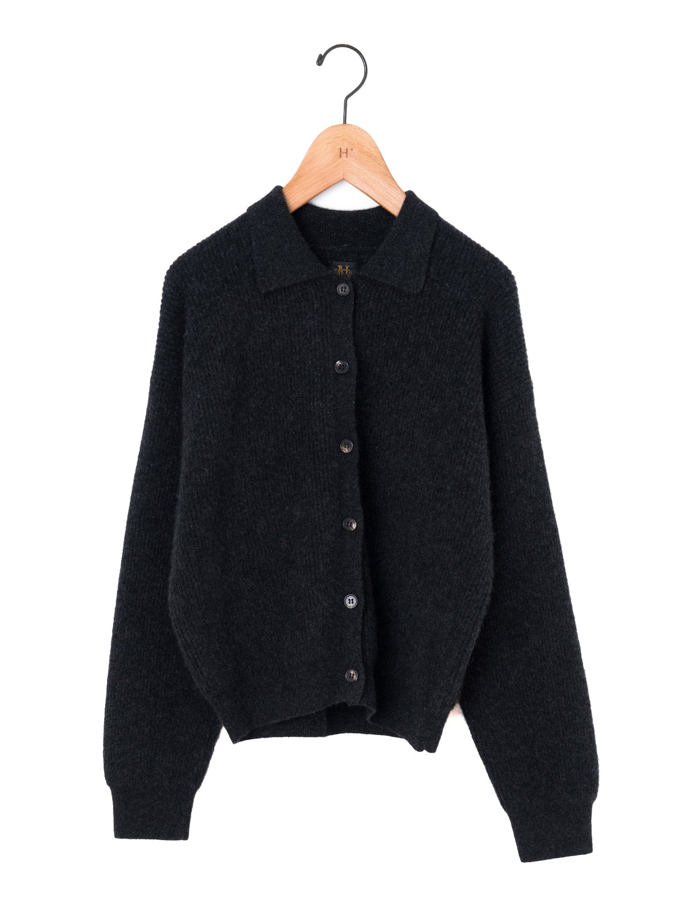 BATONER ポロ カーディガン BATONER | カシミヤフォックス ポロカーディガン – H+HELIOTROPE