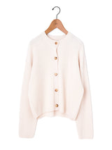 BATONER | ソリッドウールリブクルーカーディガン