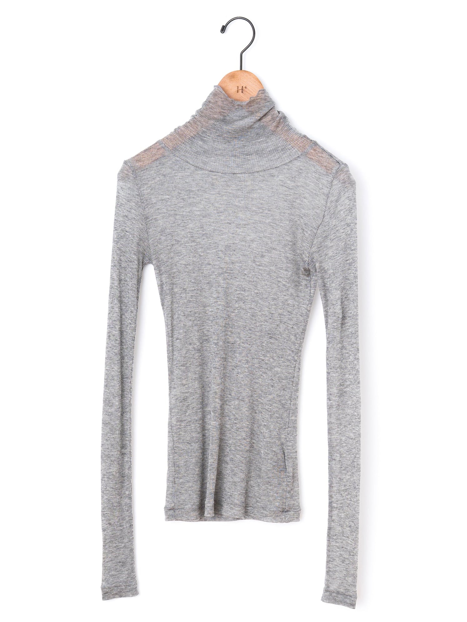 BATONER | MELTY RIB HIGH NECK LONG SLEEVE T-SHIRT BN-25FL-009