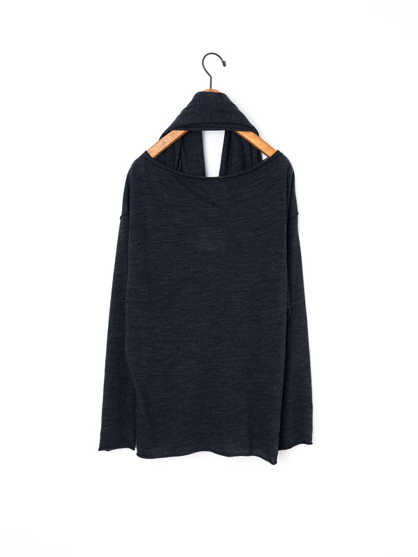 GGG | Roll Neck Long Sleeve Pull Over with Stole 02-01-1756