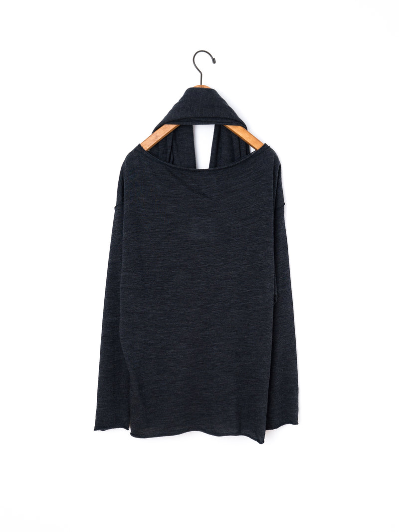 GGG | Roll Neck Long Sleeve Pull Over with Stole 02-01-1756