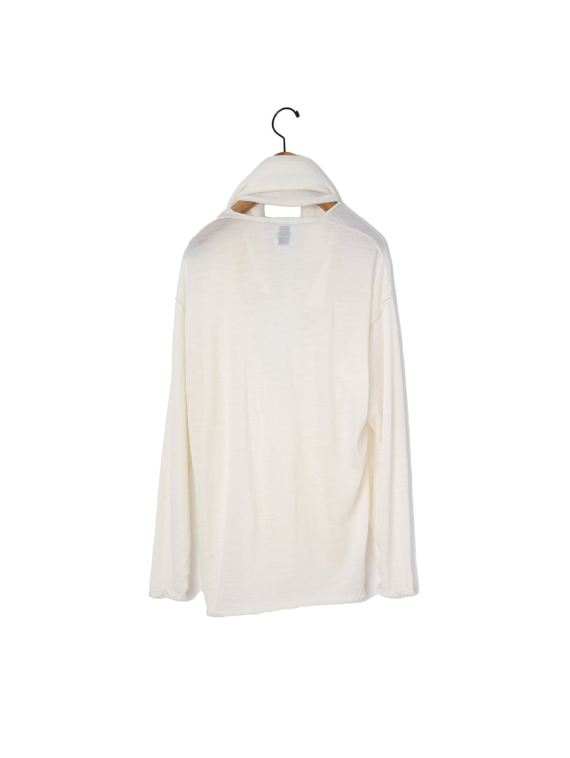 GGG | Deep V Neck Long Sleeve Pull Over with Stole 02-01-1757