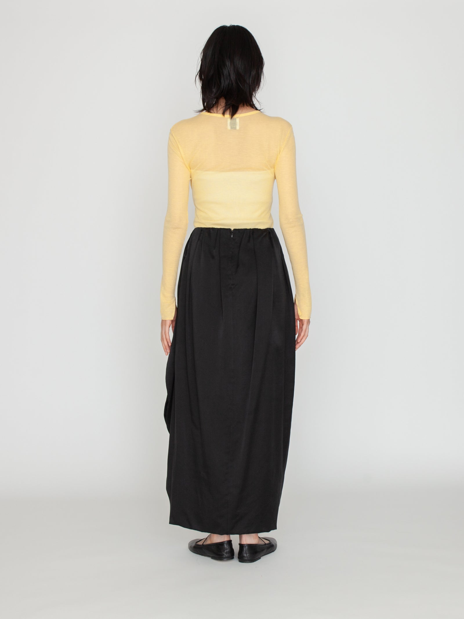 BOWTE | コットンシルク ウォッシュドサテン タックドエッグ