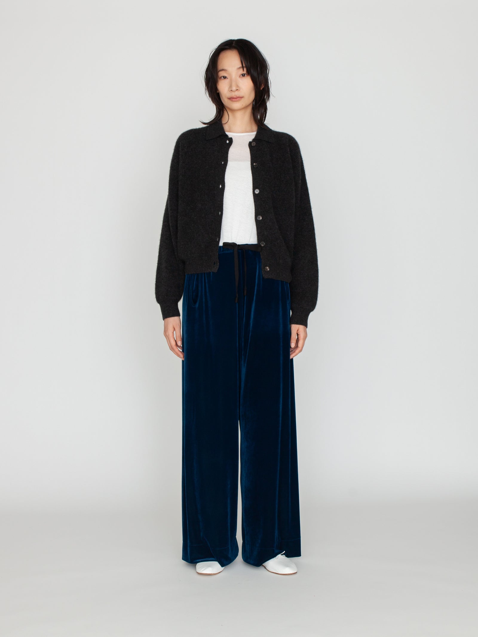 BATONER | カシミヤフォックス ポロカーディガン – H+HELIOTROPE