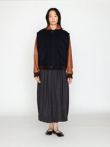 LES PRAIRIES DE PARIS | レザー切替ブルゾン BLOUSON JUMP
