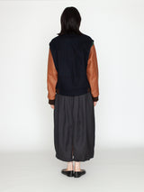 LES PRAIRIES DE PARIS | レザー切替ブルゾン BLOUSON JUMP