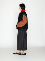 LES PRAIRIES DE PARIS | レザー切替ブルゾン BLOUSON JUMP