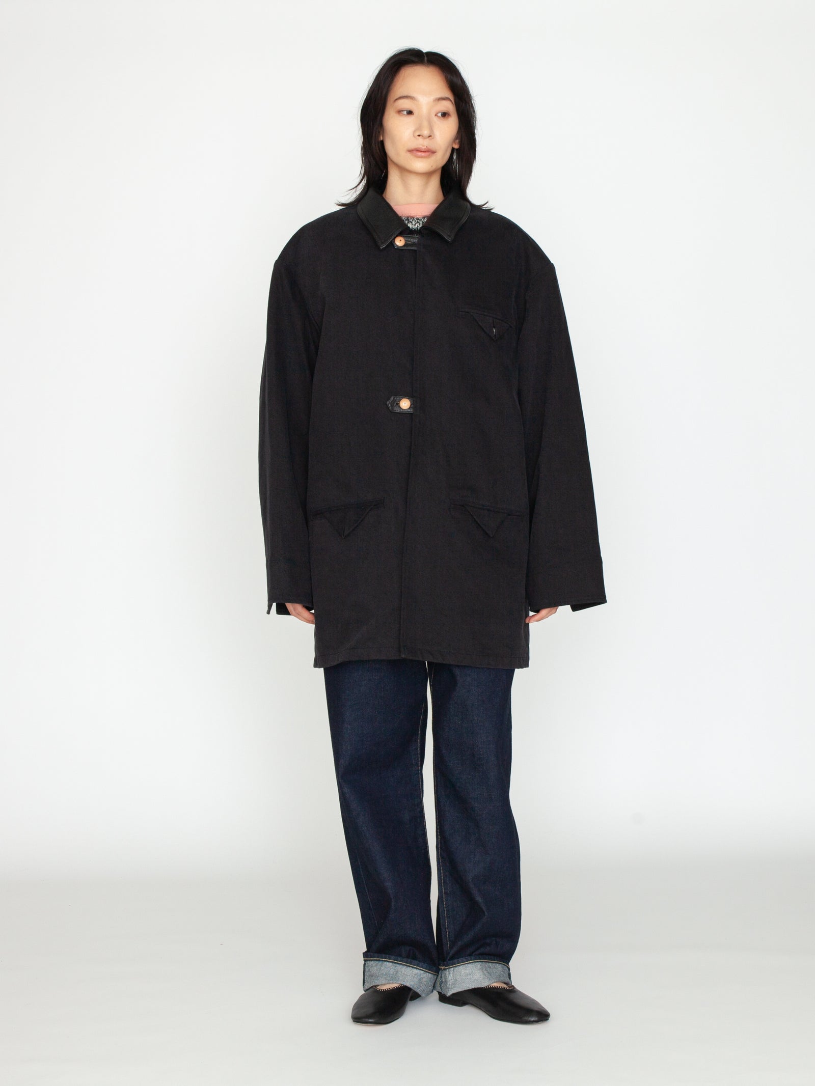 KURO | DENIM HALF COAT 964179 – H+HELIOTROPE