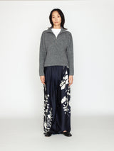 BATONER | ソリッドウールリブハーフジップ