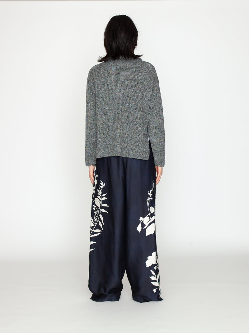 BATONER | ソリッドウールリブハーフジップ