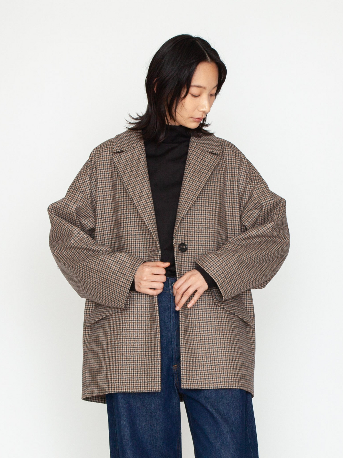 TICCA | チェックジャケコート TBEA-521 brown check（別注商品）