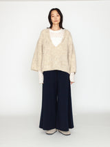 enrica | ROW WOOL Vネックプルオーバー