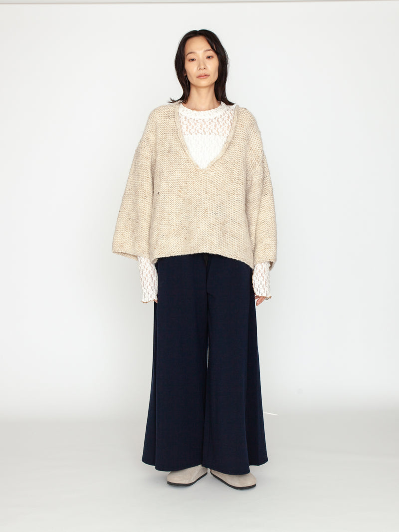 enrica | ROW WOOL Vネックプルオーバー