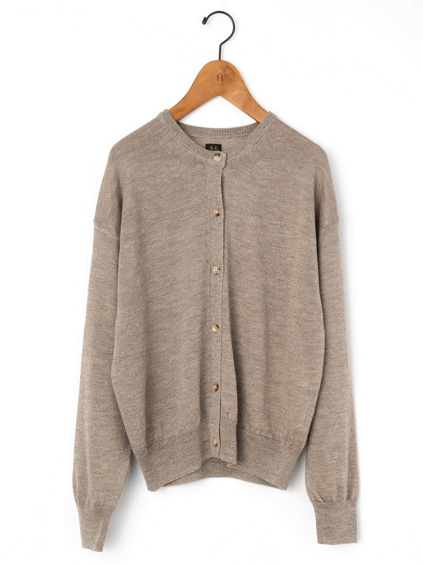 バトナー Batoner ラミー24SS カーディガン　ホワイト BATONER バトナー ロイヤルラミー クルーネック カーディガン