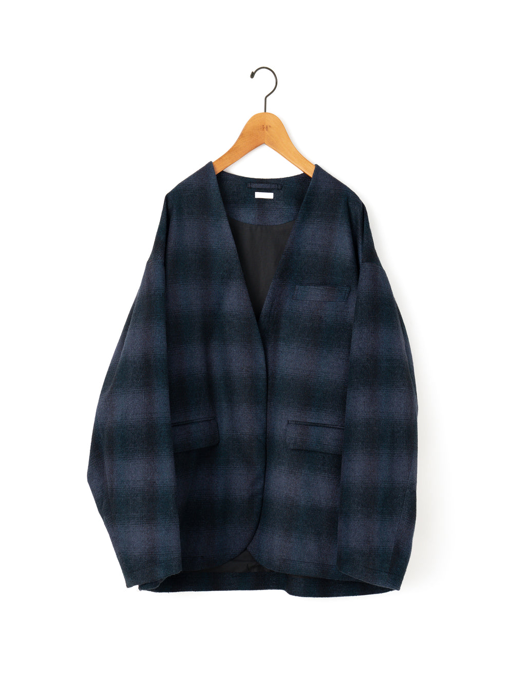 ジャケット・アウター ARULLE collarless cocoon jacket SEEALL | NO COLLAR JACKET – H+HELIOTROPE