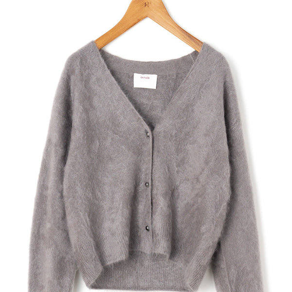美品　enrica　カシミヤ100%　カシミヤシャギーカーディガン　変形 enrica | カシミヤシャギーカーディガン KNIT240 – H+HELIOTROPE