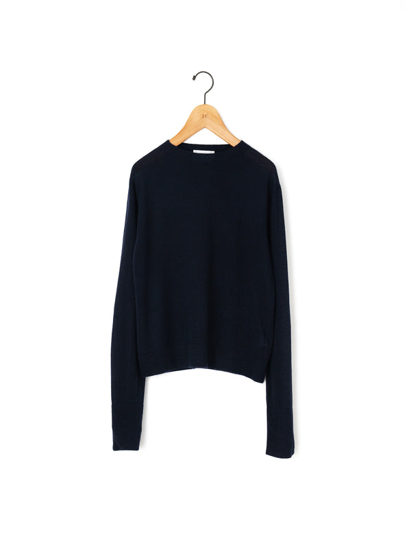 enrica | カシミヤシルク丸首プルオーバーニット