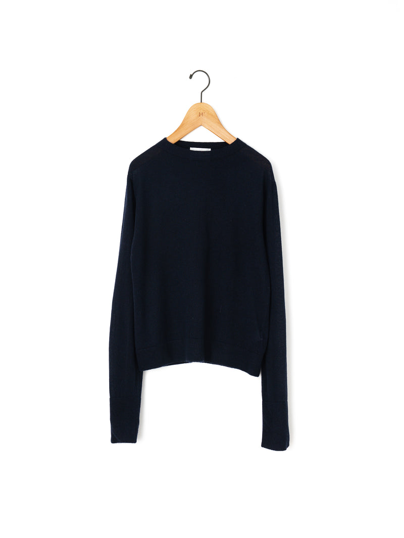 enrica | カシミヤシルク丸首プルオーバーニット