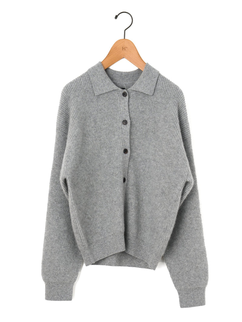 BATONER | カシミヤフォックス ポロカーディガン