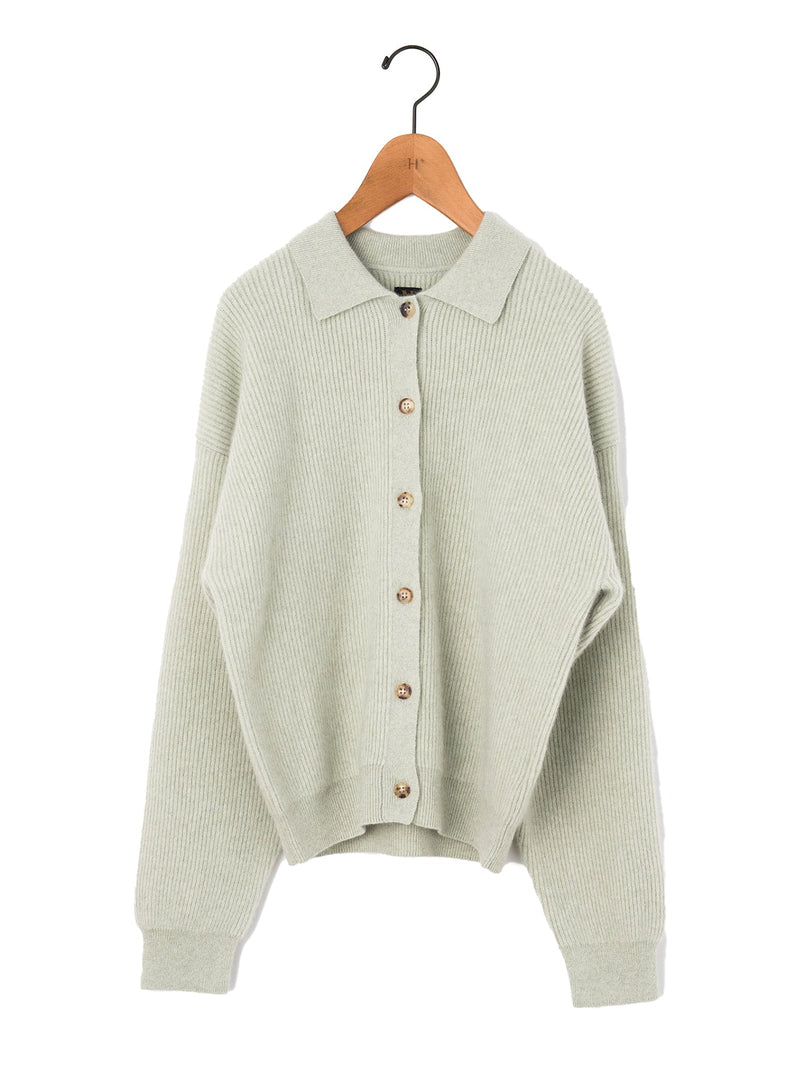 BATONER | カシミヤフォックス ポロカーディガン