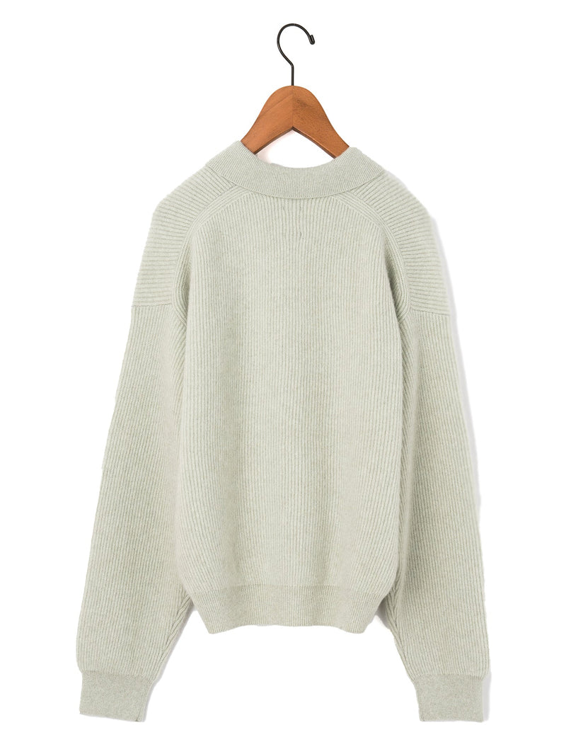 BATONER | カシミヤフォックス ポロカーディガン