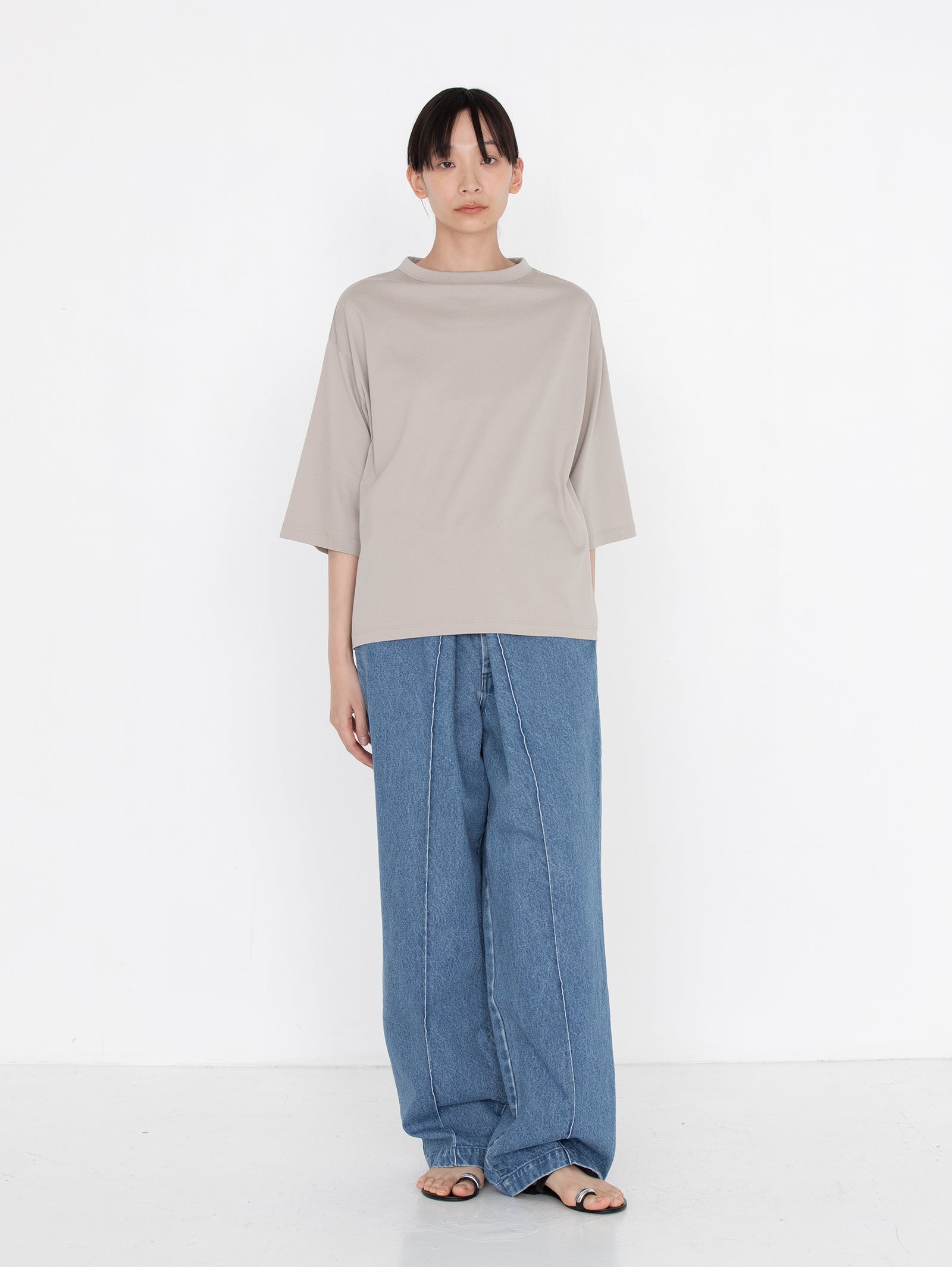 KURO | BIG TUCK DENIM TROUSER – H+HELIOTROPE