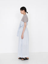 enrica | コットンシルクストライプワンピース