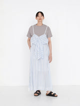 enrica | コットンシルクストライプワンピース