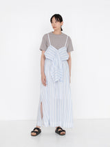 enrica | コットンシルクストライプワンピース