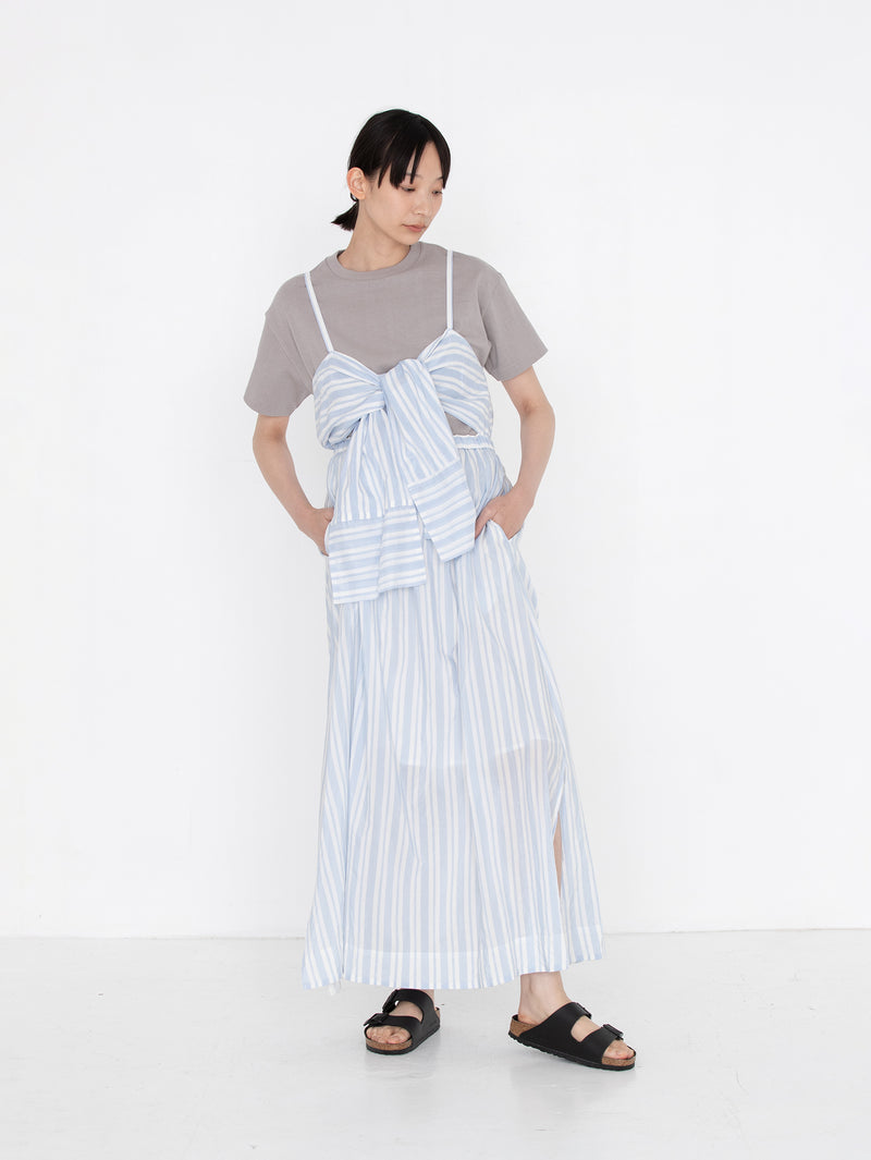 enrica | コットンシルクストライプワンピース