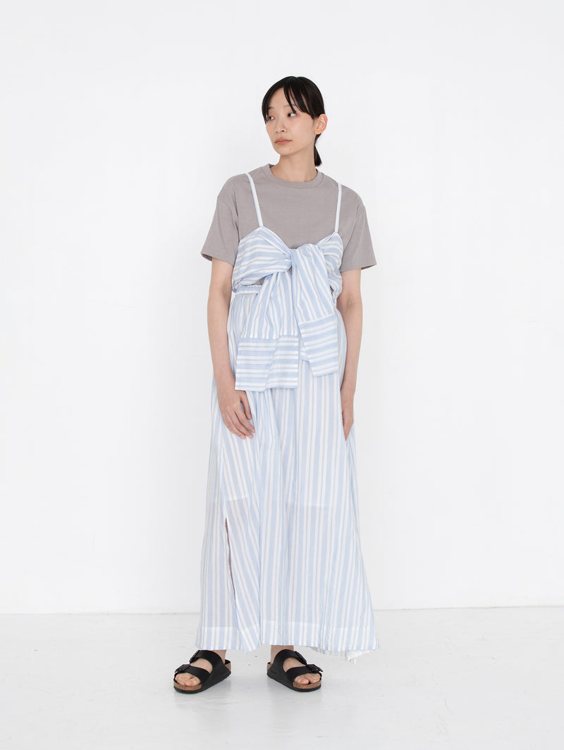 enrica | コットンシルクストライプワンピース